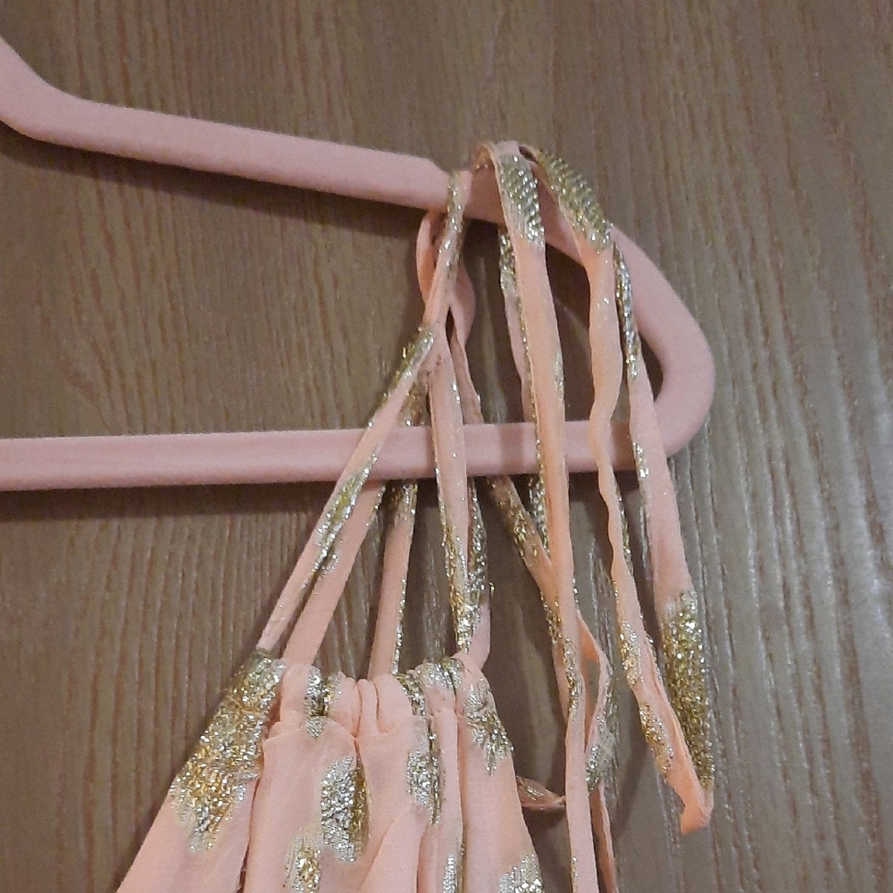 Altar'd State Coral Maxi Dress with Gold Accents - Picture 4 of 8